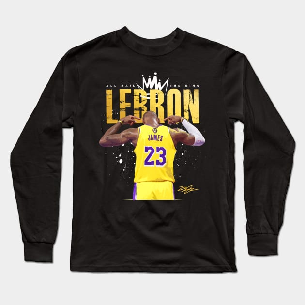 Lebron James Go Crazy Celebration Long Sleeve T-Shirt by Juantamad